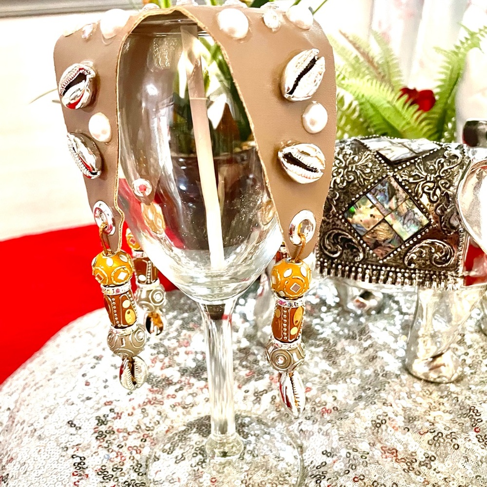 “Coastal” Luxurious Drinkware Covers Exclusively Hand crafted by Sarah Charmaine